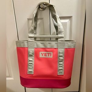 Yeti Pink and Gray Tote Bag